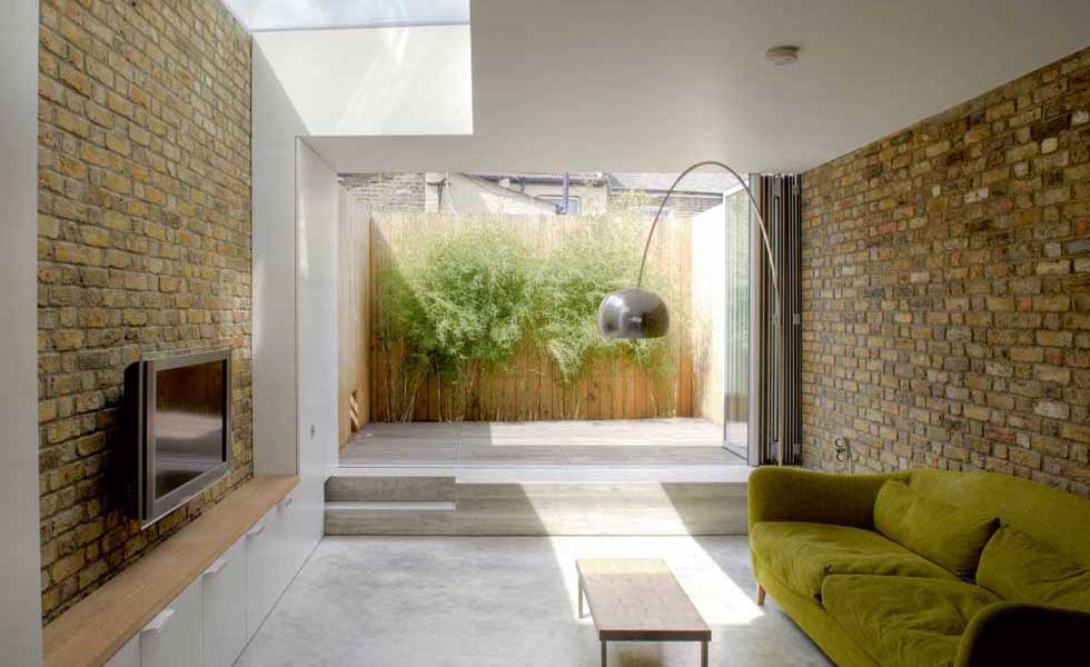 Victorian terrace with bi-fold doors to garden and concrete floor