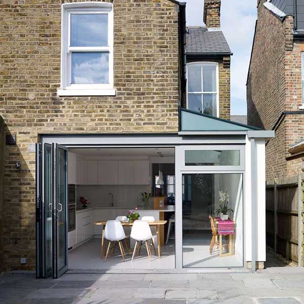 contemporary kitchen extension on Victorian terraced home