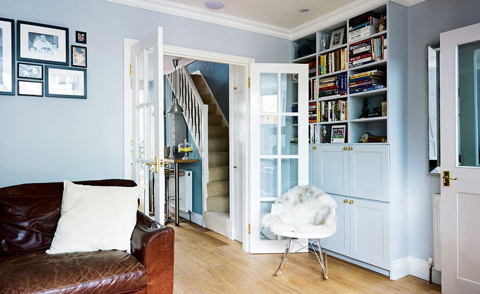 living room in renovated Victorian terrace