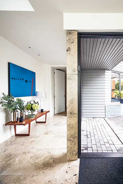 glazed hallway and entrance in a city self build