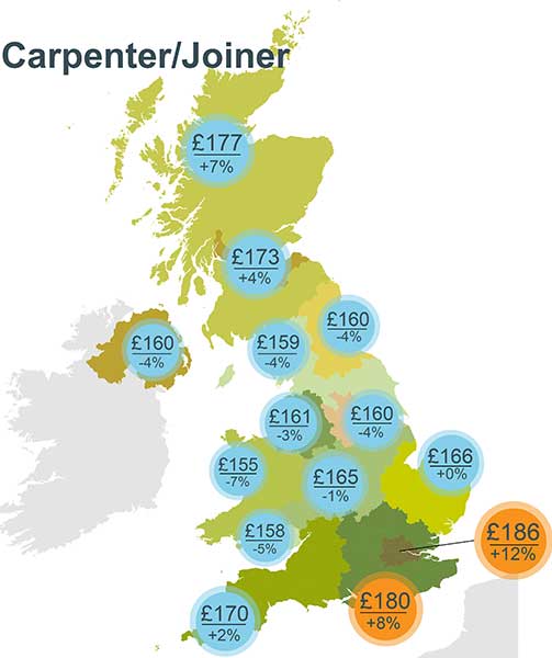 map of labour rates in UK