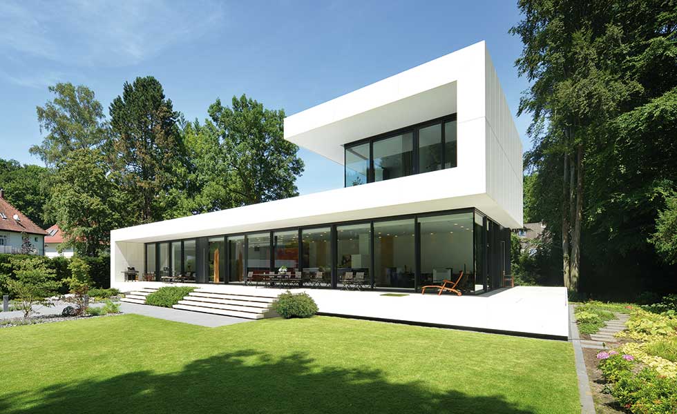 Schueco folding sliding doors glazing exterior modern architecture