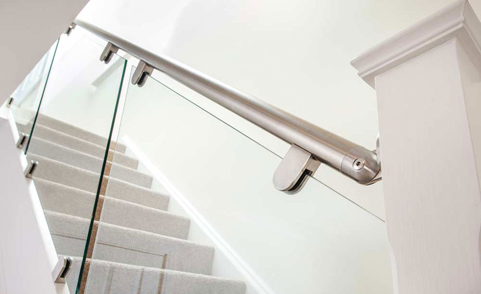 stairfurb staircase stairway stairs steel modern minimal glass home interior