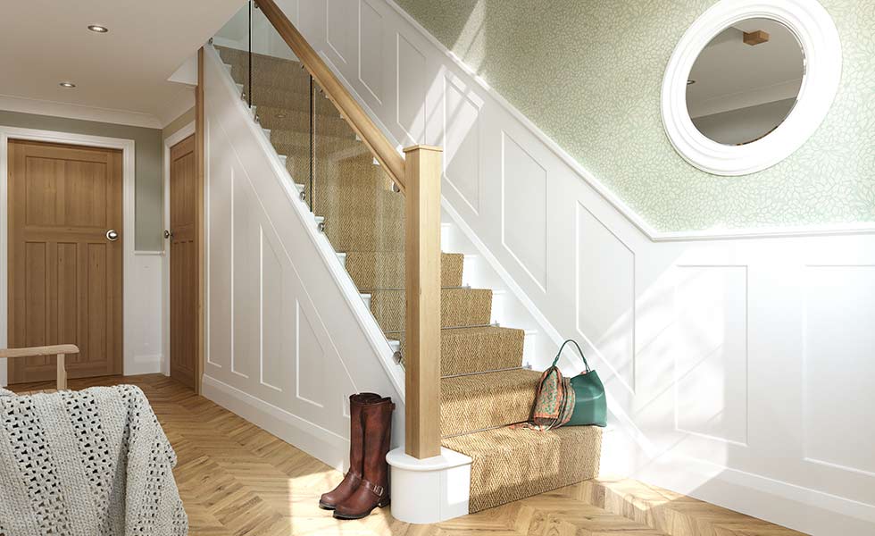 stairfurb stairs hallway landing boots