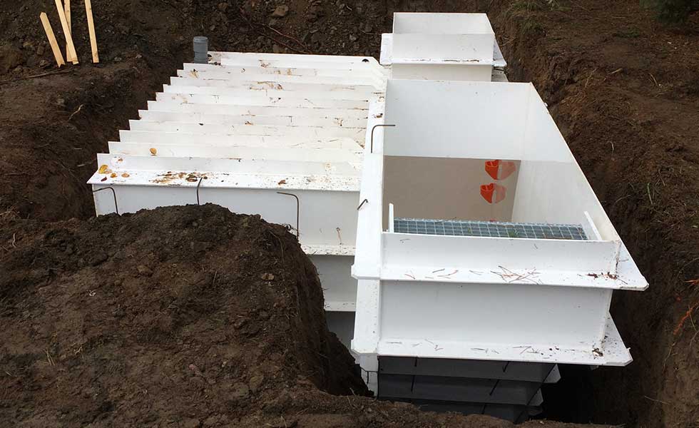 excavated and installed Plastic Cellar