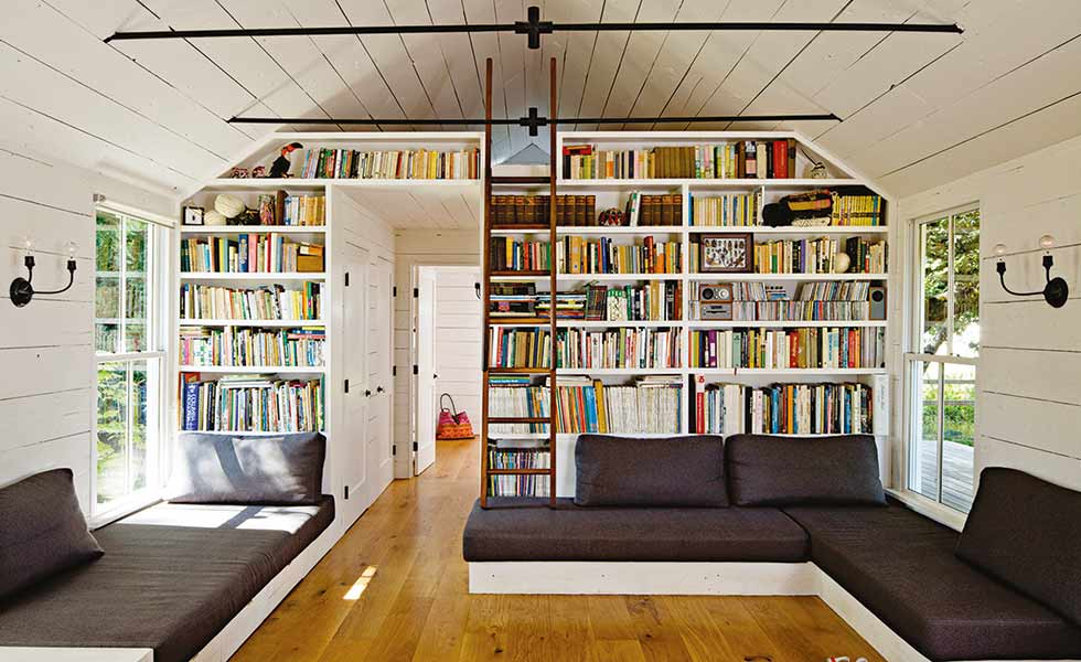 A mezzanine level above this living space offers the perfect snug retreat