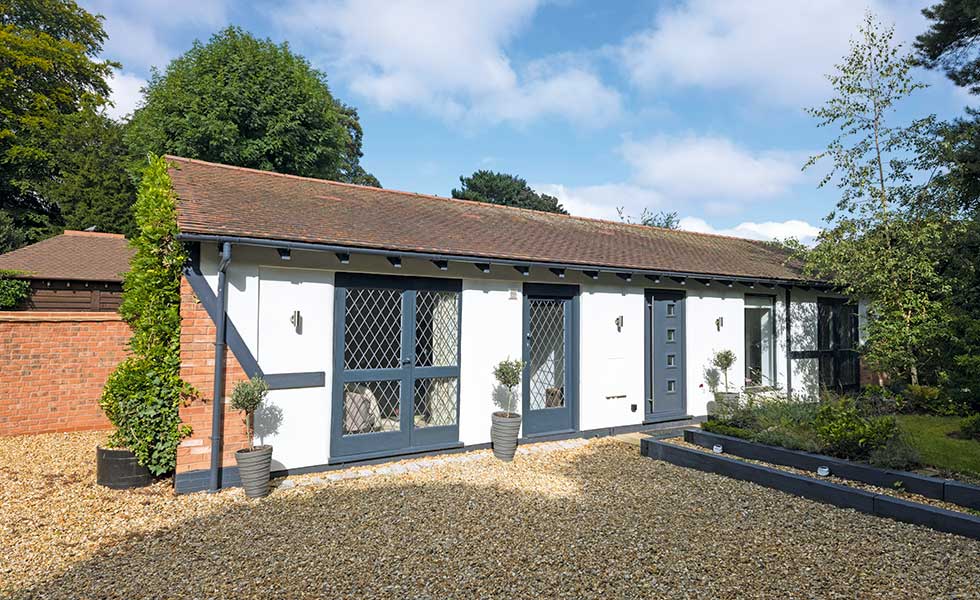Garage conversion with new front door