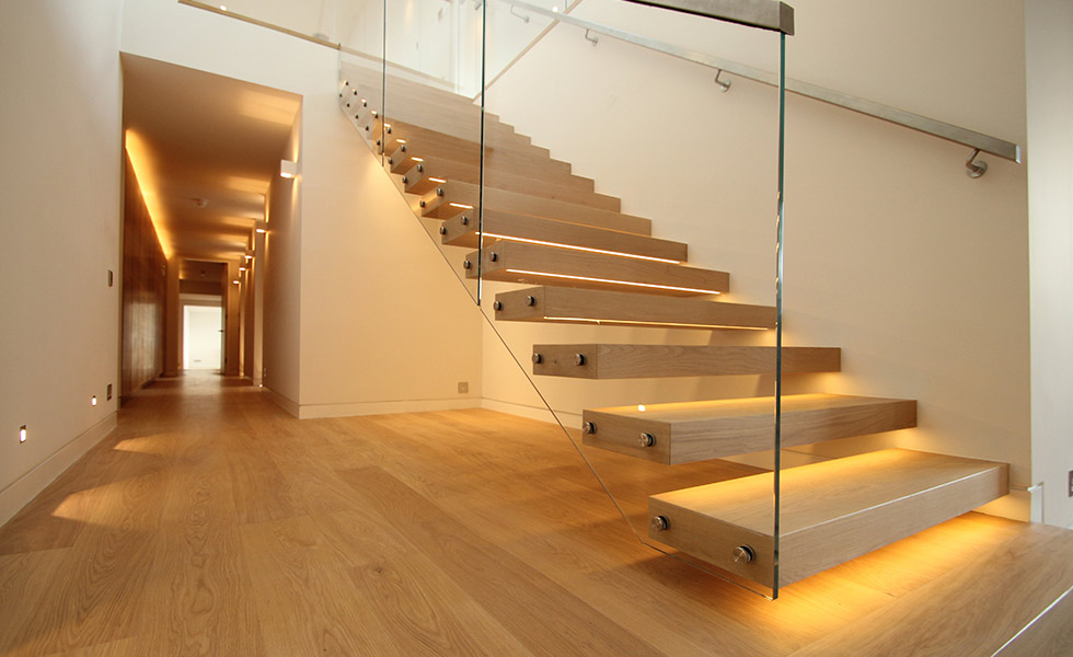 canal architectural under light stairs