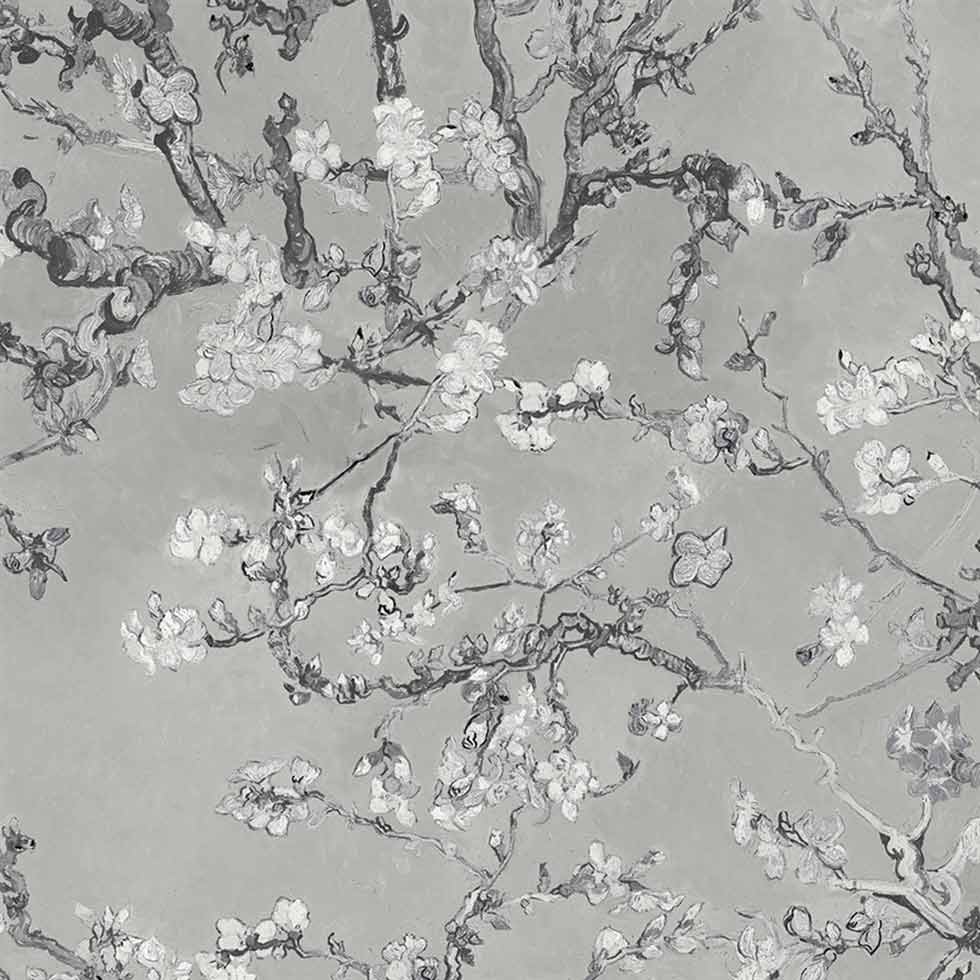 wardgroup bespoke wallpaper grey blossom
