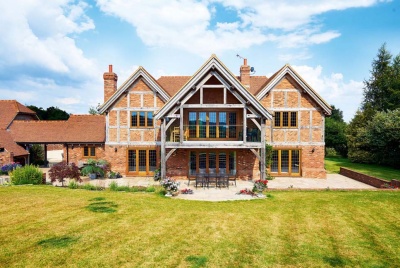 an oak frame home with ground source heat pump