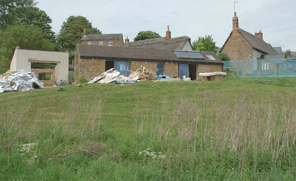 a stable conversion project on a sloping site in Oxfordshire