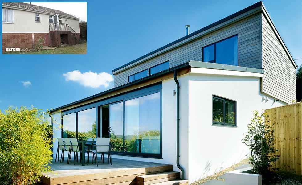 A modern remodel of a rundown bungalow