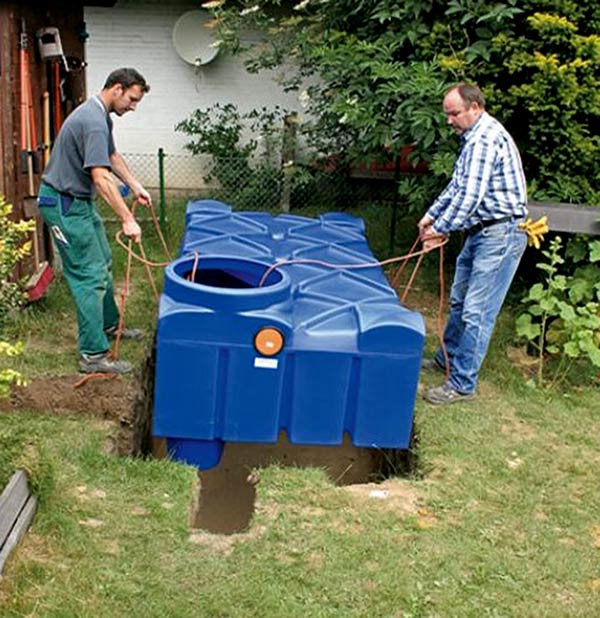 rainwater harvesting installation