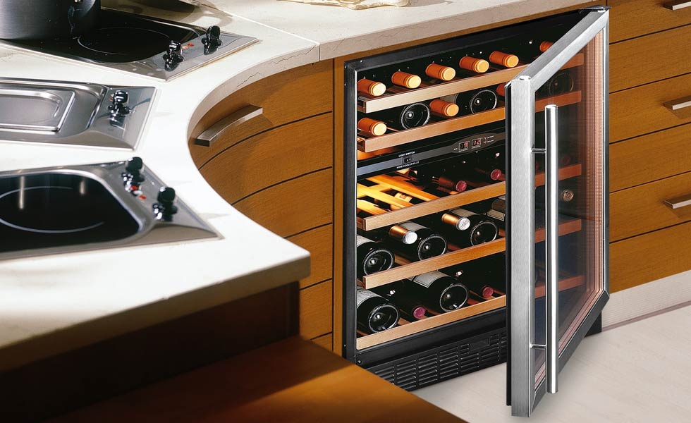 wine corner cabinet curved