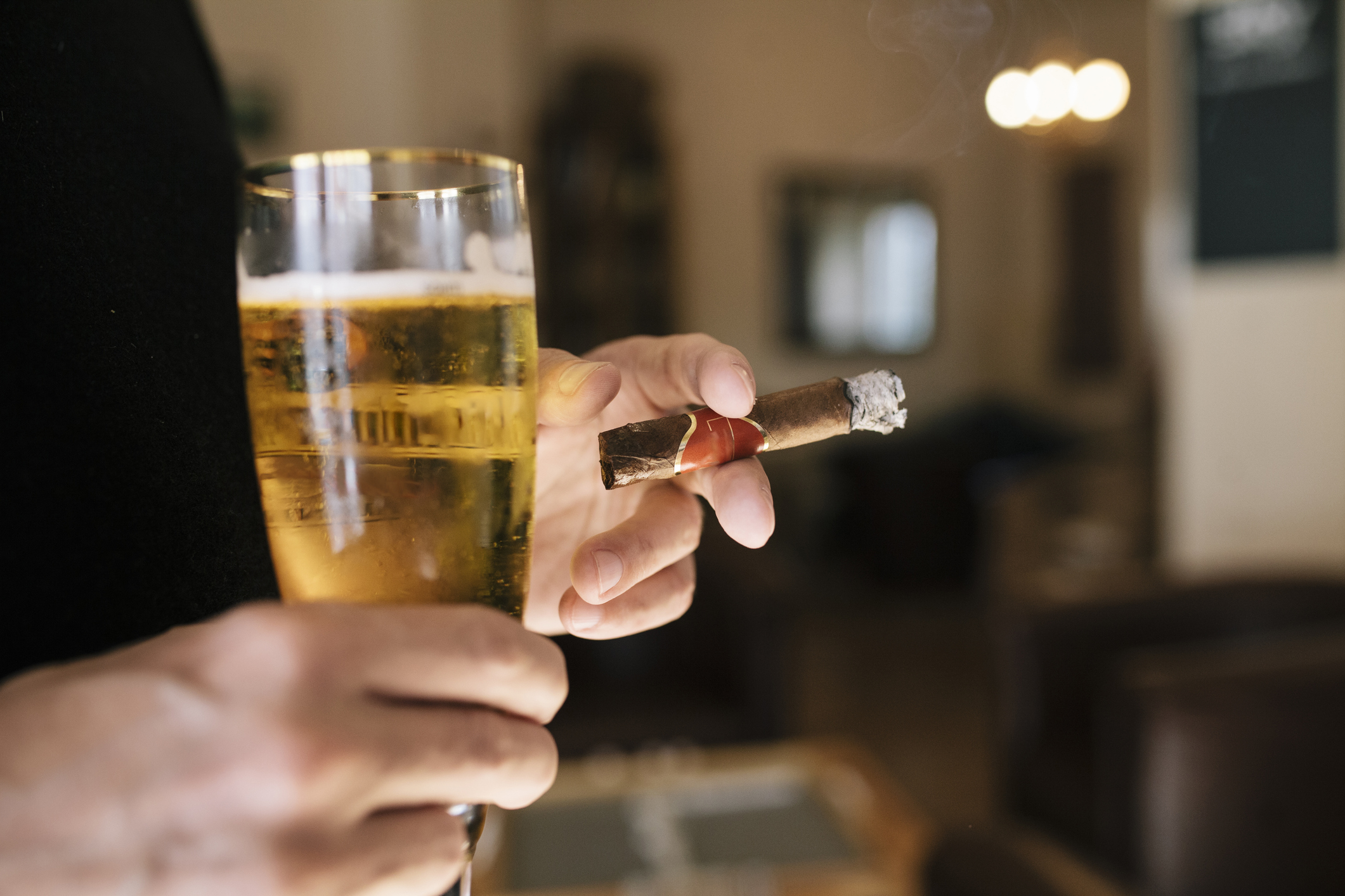 man, cigar