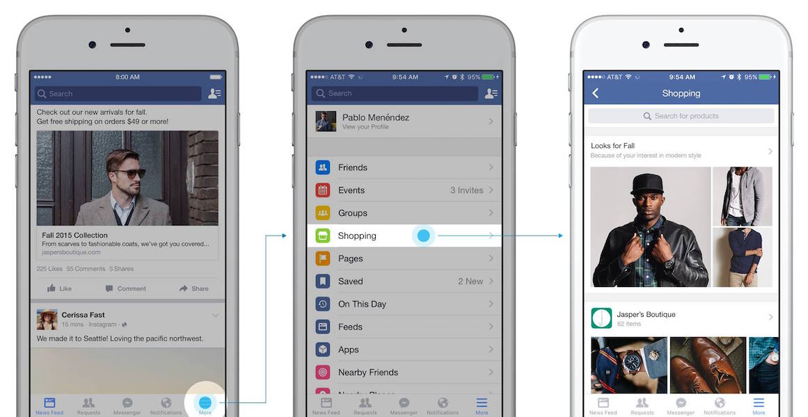 facebook shopping feature