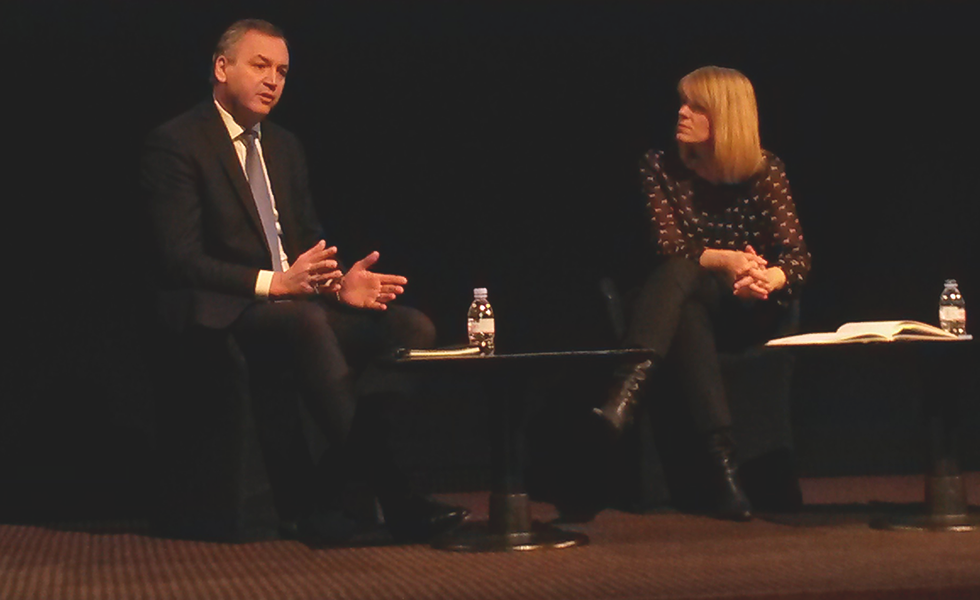 Asda CEO Andy Clarke in conversation with Channel 4 News business editor Siobhan Kennedy at Mumstock 2016