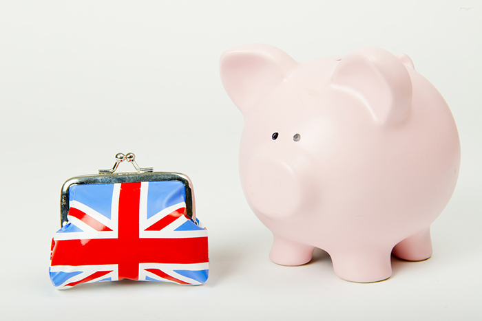 Piggy Bank With UK Purse