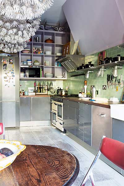 ecclectic colourful kitchen