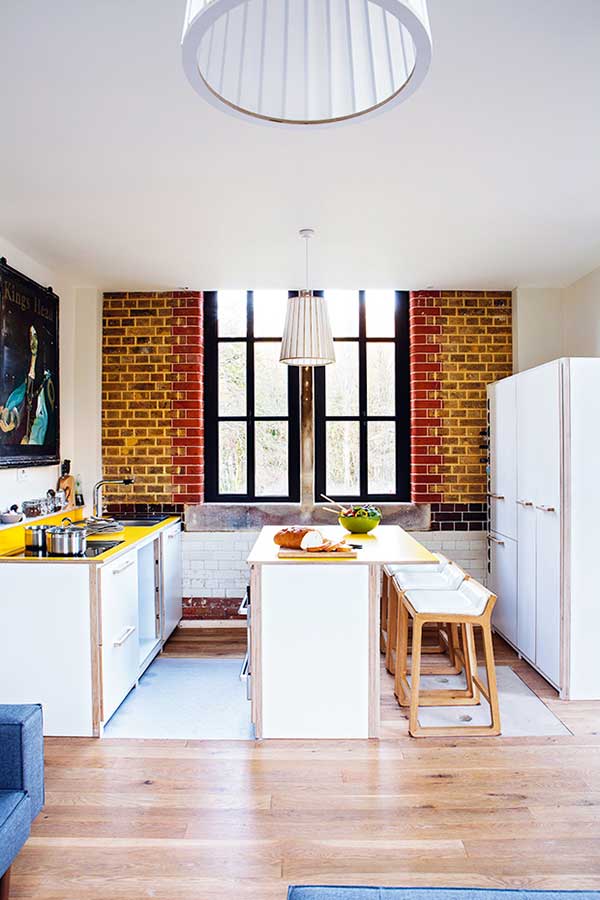 industrial kitchen in a water tower