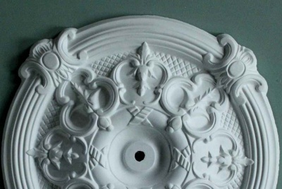 plaster ceiling roses white filigree design