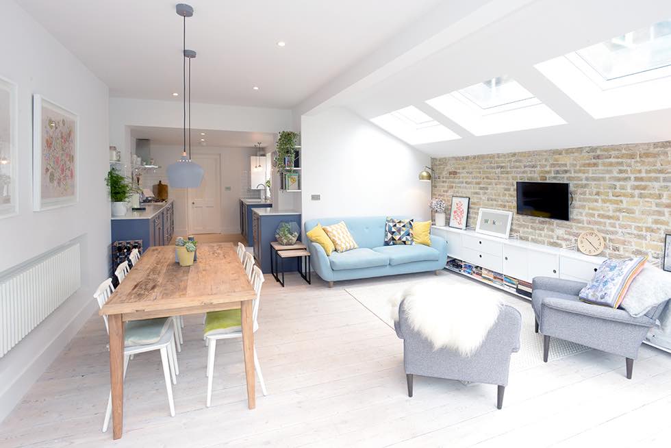 Scandinavian style extension to a London flat