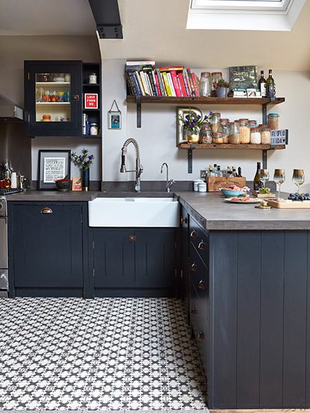 industrial style extension kitchen units and sink