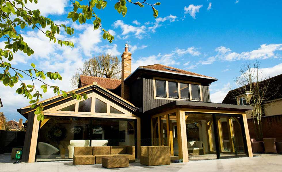 kloeber bifold doors house exterior entrance timber