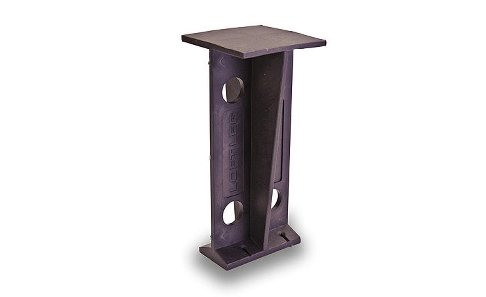 loft leg storage deck black