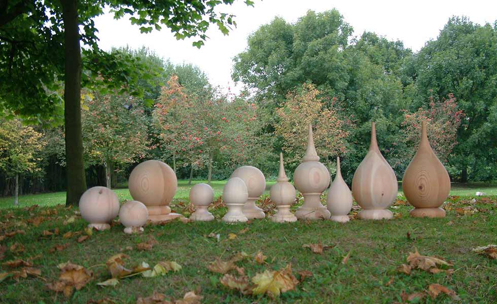 allan calder finials on grass