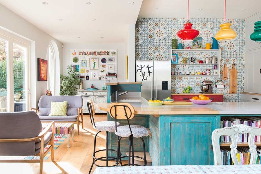 colourful living area