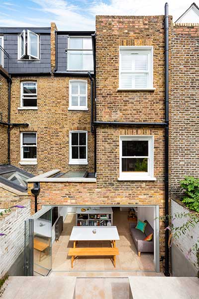 Modern extension to Victorian home