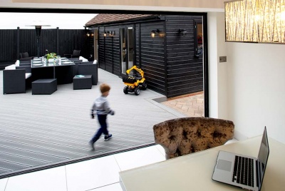 SmartBoard wood plastic composite decking pebble grey