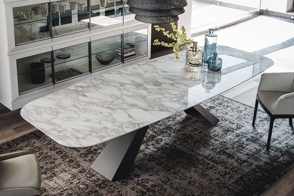 The Eliot ceramic dining table from IQ Furniture