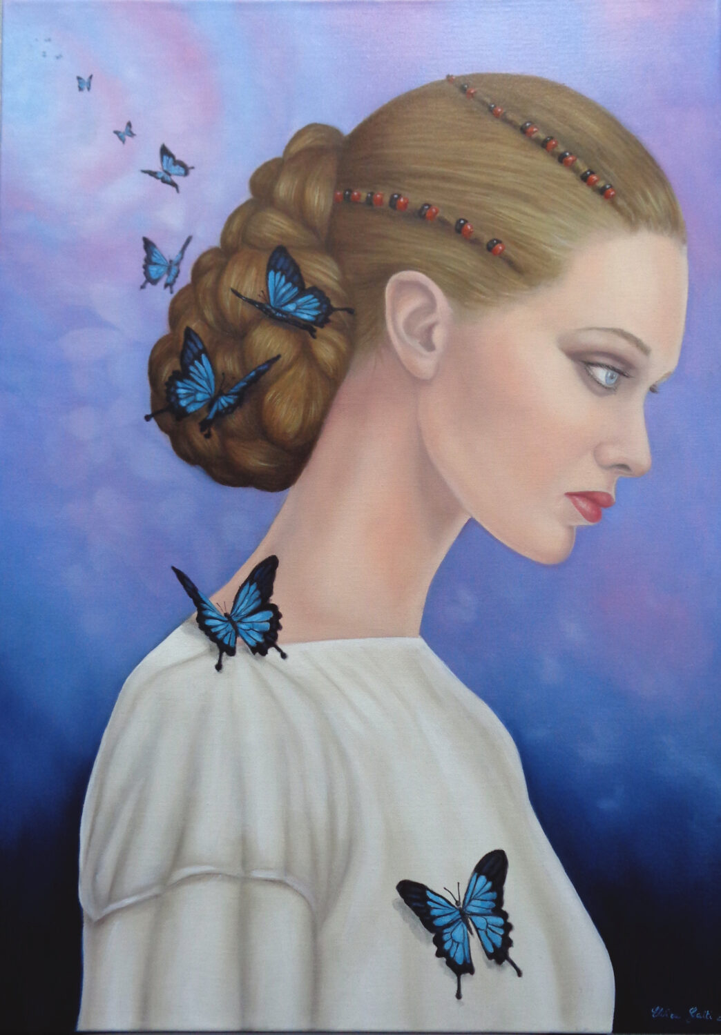 E il cuor mi è lieve olio su tela 50x70