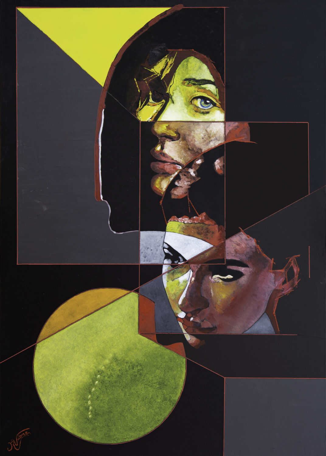 124 Geometrie e altre solitudini 50x70 olio e acrilico su tela aprile 2021