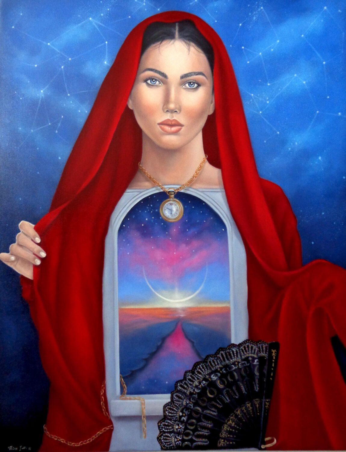 IL VELO DI MAYA olio sutela 90x70 agosto 2022