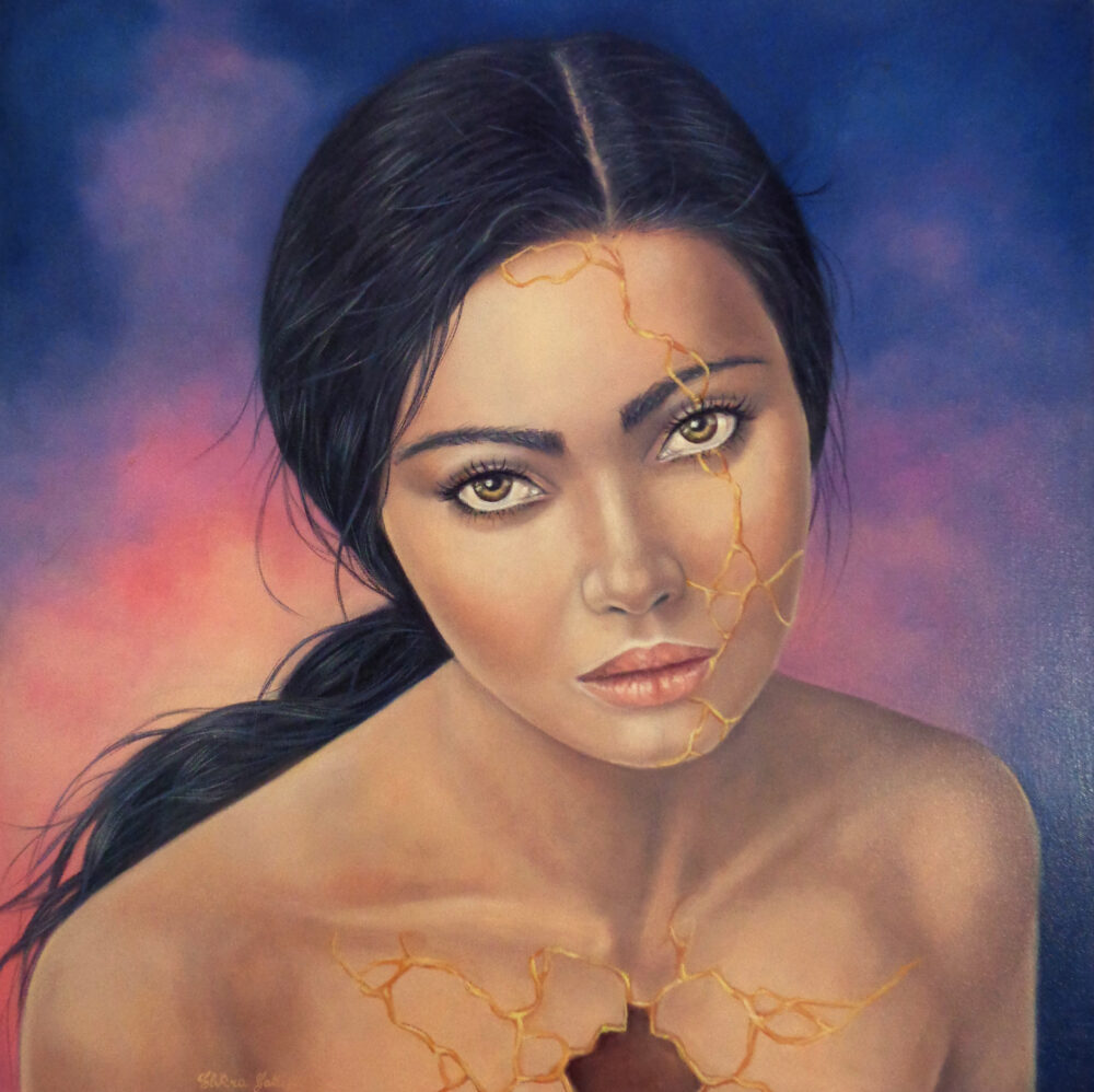 KINTSUGI olio su tela 60x60 10.22