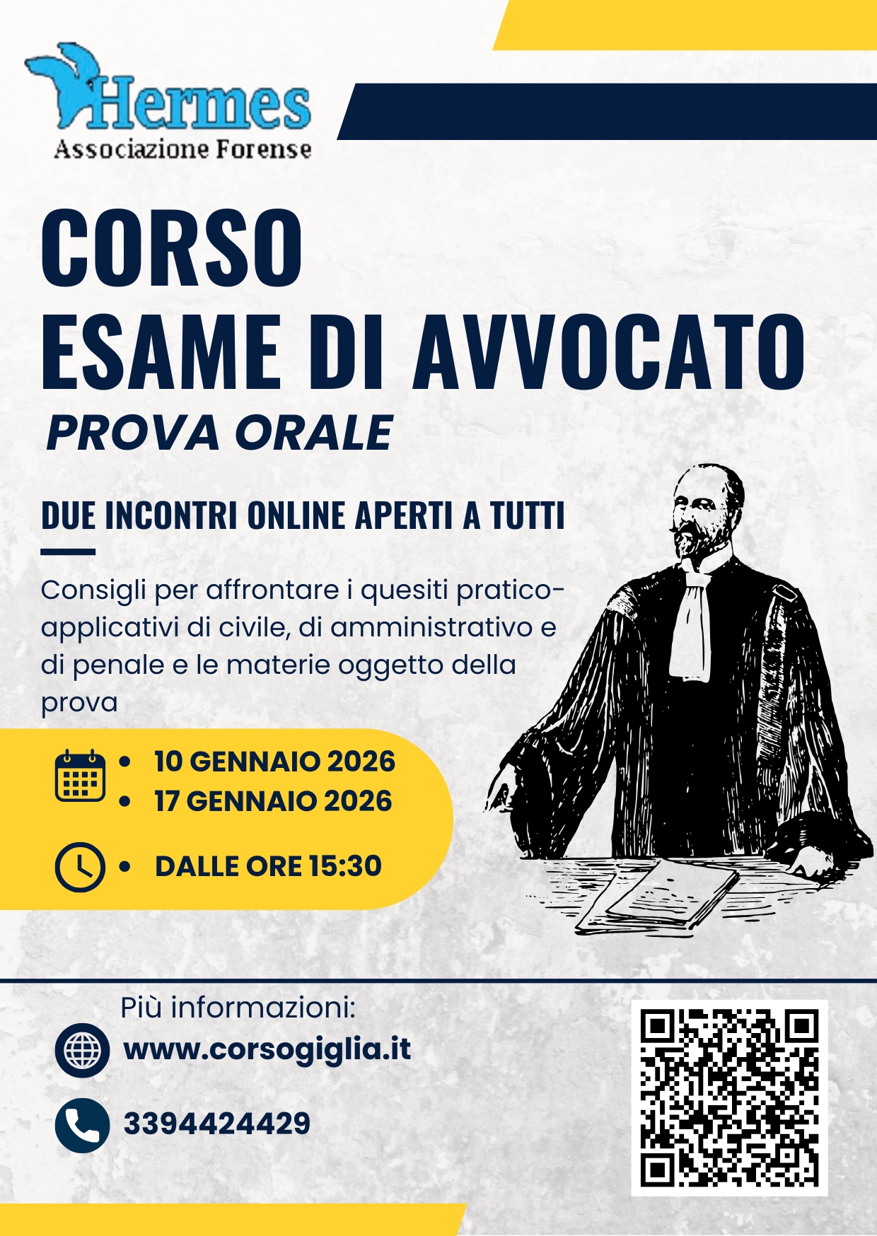 Locandina per prova orale Esame di Avvocato