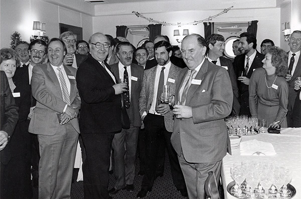 Some well-known faces amongst the guests at Terry’s 25-year bash, including, that I can remember, Kathy Cumella of Climate Equipment, Oliver McGeachy (a former editor of H&V News), George Ayres of Norpequip, Ron Farminer of Dunham-Bush, Sim Jacobs of Climate Equipment, Ken and Eileen Wade of Fridgemotors, Scott Boxer of York and Harry Waddingham of Willison Controls