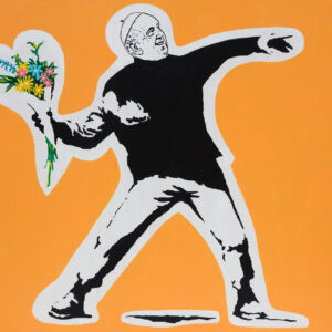 Ferenc pápa a vallási fanatizmus ellen tüntet Banksy műtermében