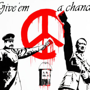 Beatles-rajongók graffitiznek Banksy műtermében