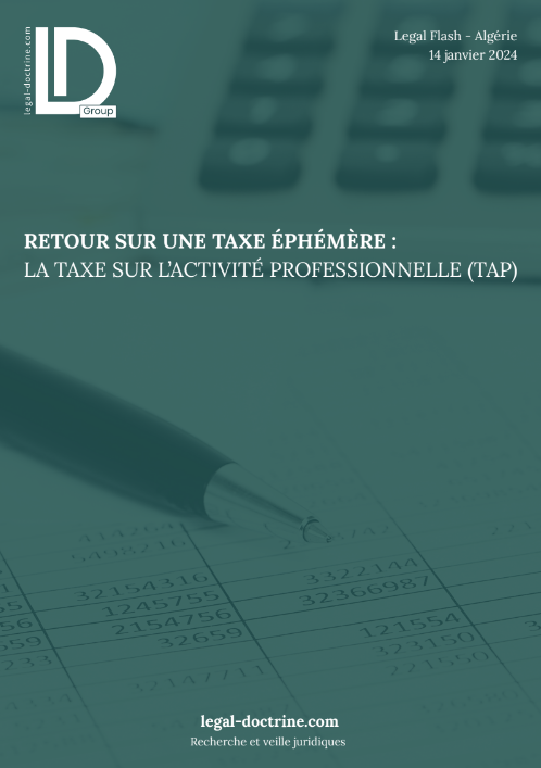 Retour sur une taxe éphémère : la Taxe sur l’activité professionnelle (TAP)