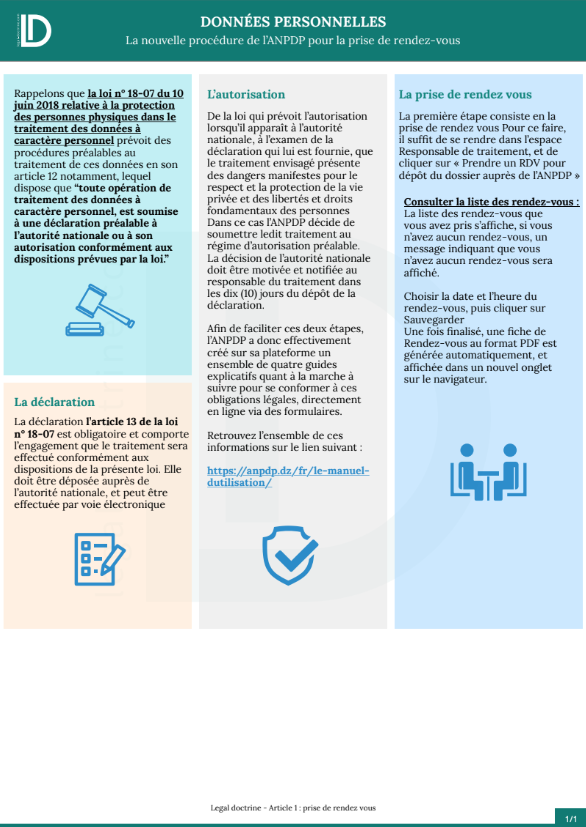 DONNÉES PERSONNELLES : La nouvelle procédure de l’ANPDP pour la prise de rendez-vous