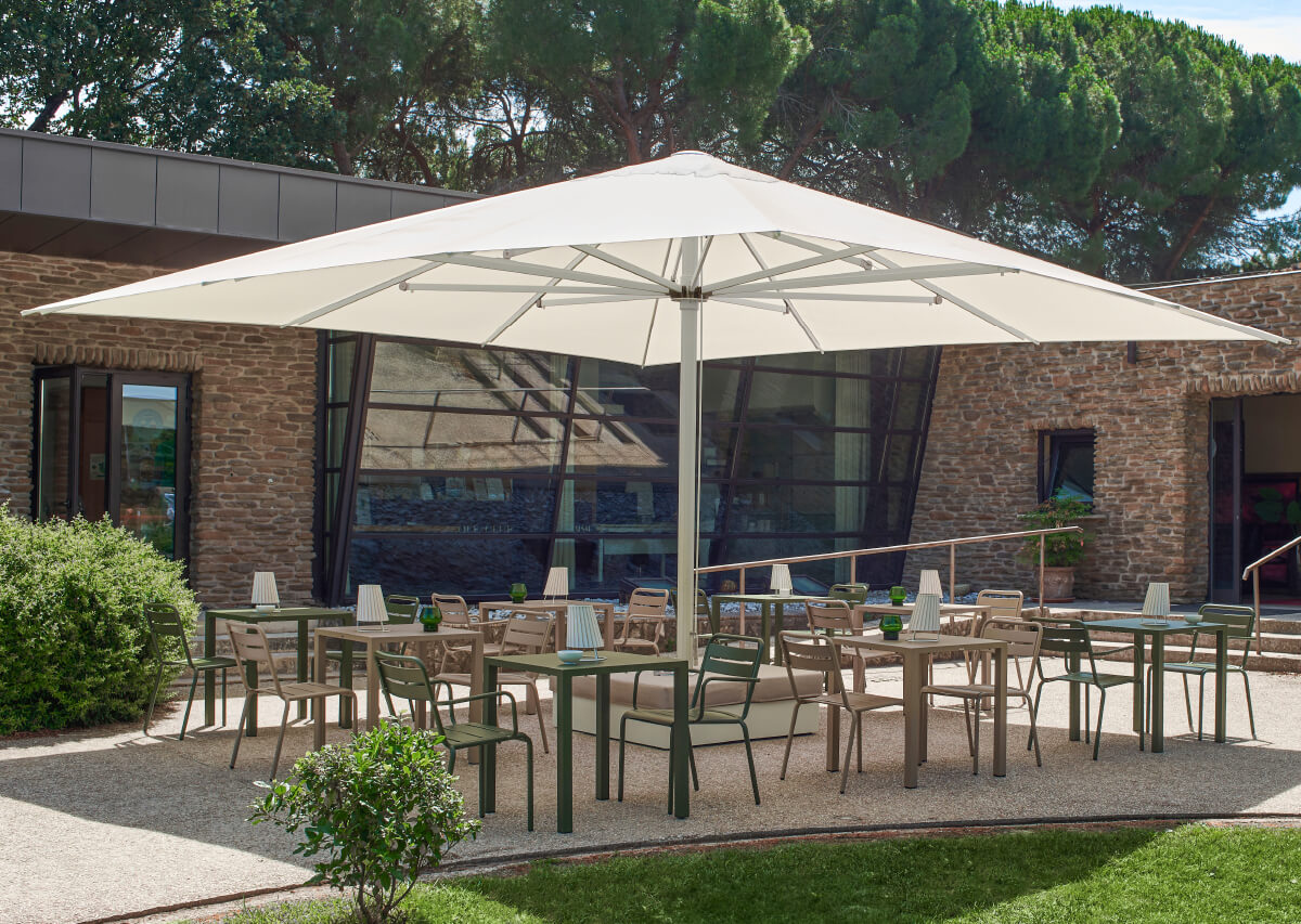 JEAREY Ombrellone Da Giardino 2,5 M – A Manovella, Inclinabile, Tessuto Protettivo UV, Palo In Ferro