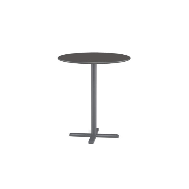 The Darwin 2 seats high round table with foldable top stands out for its light design and essential aesthetic that recalls classic suggestions reinterpreted in a contemporary key. The solid hot-galvanized steel sheet top ensures resistance and ease of cleaning, and is paired with a cross-base that ensures maximum stability with a reduced footprint. The table top is easily foldable thanks to an aluminum die-cast hinge, offering an ideal space-saving solution for storage. The structure is completed with adjustable foot pads, which allow for perfect stability on any surface, even irregular ones. Available in a wide range of colors, the Darwin table adapts with versatility to multiple contexts of use, both residential and contract.