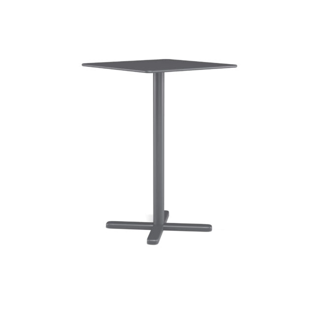 The Darwin 70x70 cm high table is an invitation to conviviality and timeless style. Its light and essential design catches the eye, harmoniously blending classic suggestions and contemporary details. The hot-galvanized steel sheet top adds personality to the environment, while the elegant and solid cross-base provides stability and security in every situation. The adjustable foot pads allow the table to adapt to any surface, even the most irregular ones, without compromising comfort and balance. Available in a wide range of colors, the Darwin table transforms every space into a cozy and refined place, from domestic living rooms to exclusive contract environments, bringing versatility and style to every context.