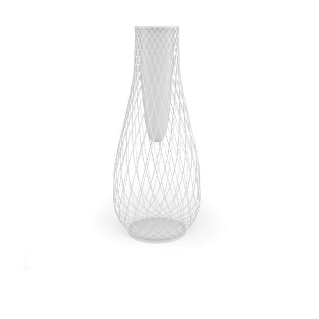 The Heaven tall vase, designed by Jean-Marie Massaud, celebrates lightness and timeless elegance, bringing a refined touch to every environment. Its presence enriches domestic and contract spaces with harmony, conferring personality and style. The base, made with a sinuous lattice of hot-galvanized steel rods, creates a refined interplay of lines and voids that captures the eye, defining a modern and light silhouette. The polyethylene body adds a touch of contemporaneity and versatility, making the vase perfect for elegantly and discreetly showcasing plants or flowers. Heaven transforms the space into a cozy and sophisticated place, where design and lightness merge in harmony, becoming the star of every environment.