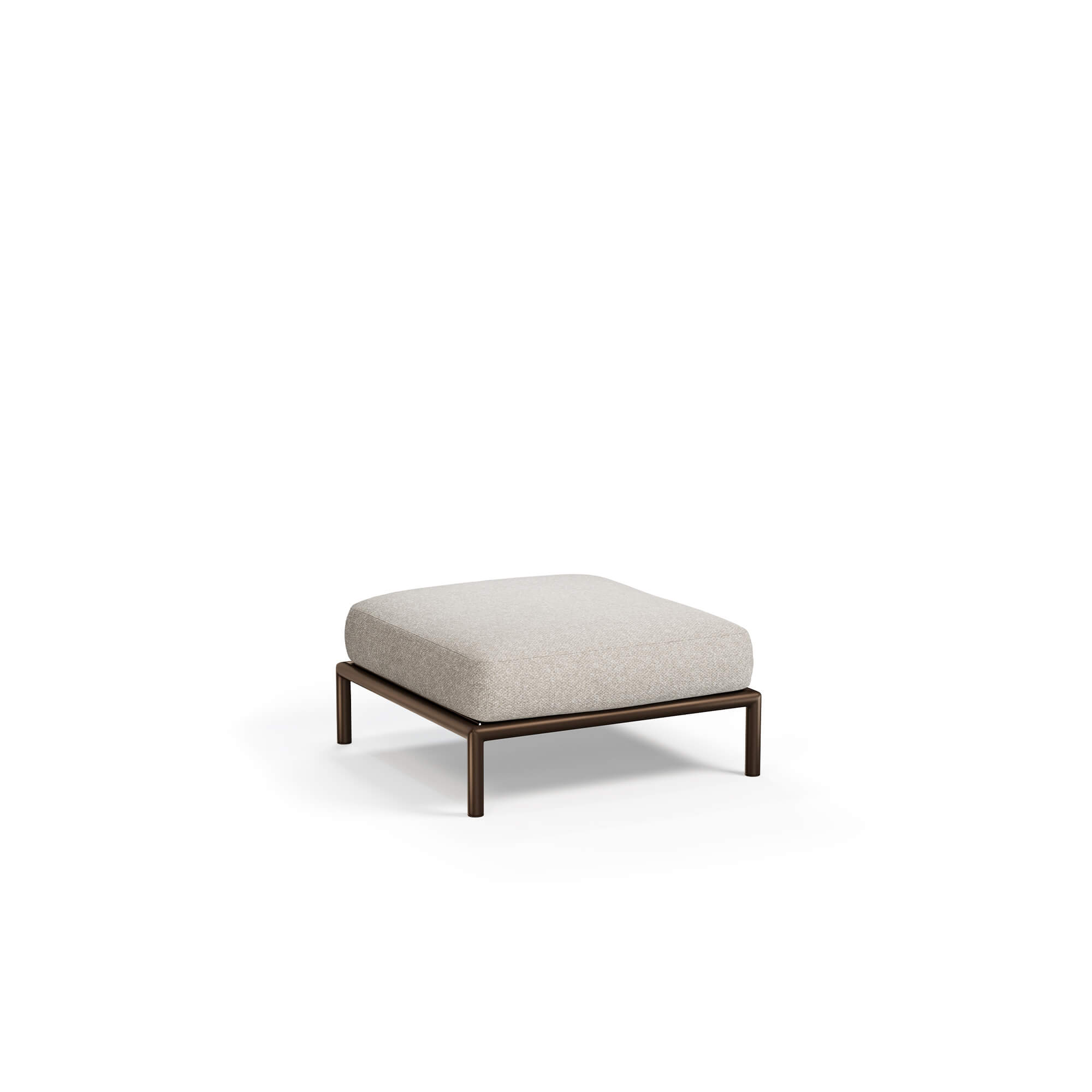 Garden Saint Martin Pouffe made of Steel EMU outdoor furnitures The Saint Martin pouffe, designed by Marco Acerbis, is an invitation to live the outdoors with elegance, comfort, and style without compromise. The steel structure and base, an expression of the EMU DNA, guarantee solidity and versatility, while the soft seating cushion, padded and available in various fabrics, welcomes the body with immediate comfort, transforming every moment of relaxation into an experience of pure pleasure. Saint Martin transforms the outdoor space into a refined and welcoming refuge, where design, harmony, and functionality meet, creating warm, elegant, and timeless atmospheres, perfect for living every outdoor moment with lightness and style.