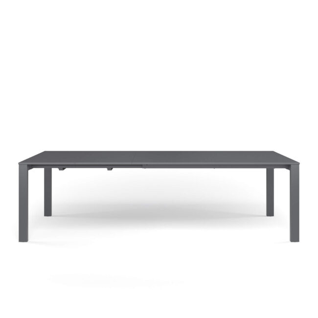 The Round extensible table, designed by Christophe Pillet, is the perfect balance of elegance, lightness, and solidity. The steel base, combined with the solid steel sheet top, creates a visual harmony that naturally blends robustness and lightness. With its generous closed dimensions of 160x100 cm and extensible up to 268x100 cm thanks to the two practical extensions, the Round table allows you to add 2 or 4 extra seats, stylishly adapting to every convivial occasion. Available in a wide range of colors, it brings personality, versatility, and character to every environment, transforming it into a cozy and harmonious space where aesthetics, functionality, and comfort merge naturally. The Round collection celebrates balance, discretion, and harmony, defining elegant and contemporary outdoor spaces, where clean and light lines create refined and timeless atmospheres, capable of making every outdoor moment a stylish and pleasurable experience.